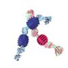 Dog Toy Cotton Rope Double Knot Ball Bite Resistant Teeth Cleaning Toy Ball Pet Toy Bite Resistant Dog Toys for Small Dog