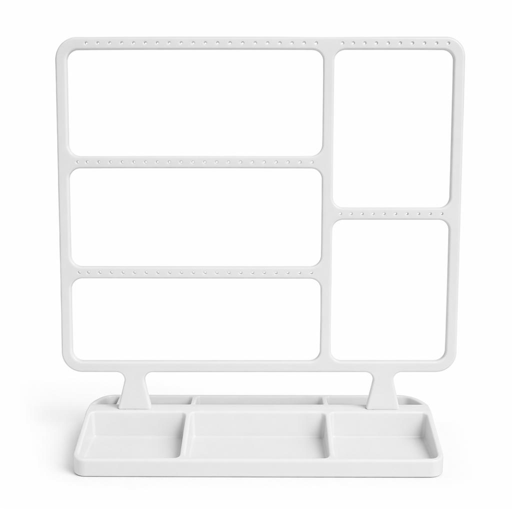 Earring organizer jewelry white stand for dressing table