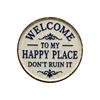 2D Flat Metal Retro Tin Painting Background Wall Mounted Hanging Painting, No Rope,