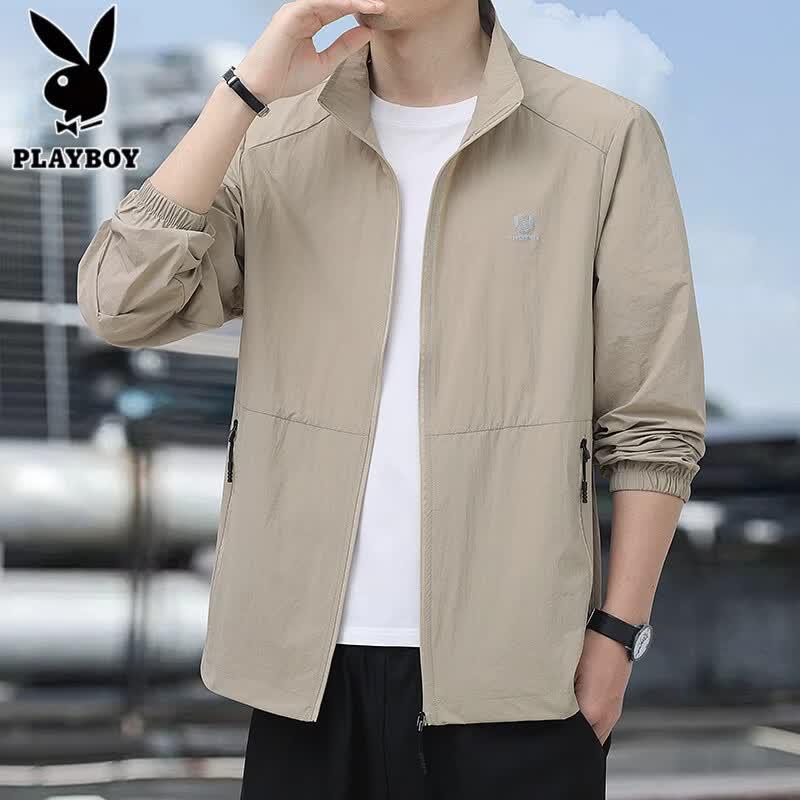 PLAYBOY Men's Summer Sun Protection Ice Silk Jacket