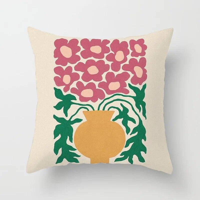 Hot Sale Modern Morandi Color Sofa Cushion Cover Home Nordic Abstract Mountain Moon Sun Geometric Pillow