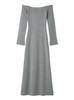 Knit Dress SWNO255091SLV0 Off-the-shoulder I-line