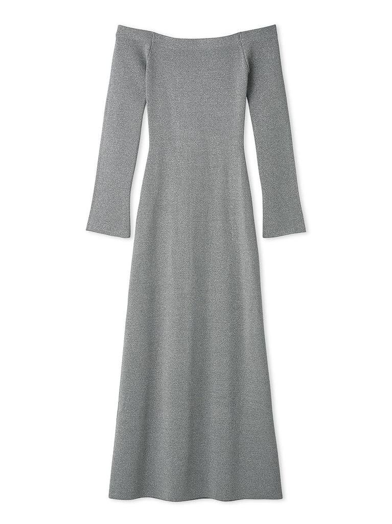 knit dress SWNO255091SLV0 Off-the-shoulder I-line