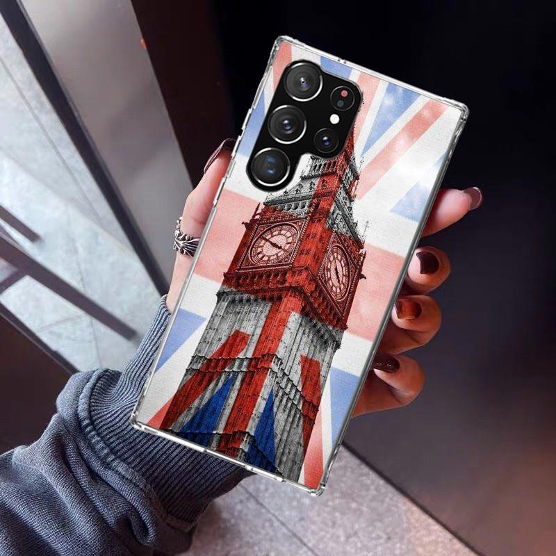 Union Jack England UK Flag Phone Case For Samsung Galaxy S23 S24 S25 Edge S26 Ultra S22 + S21 Plus S20 FE Cover Silicone Print S