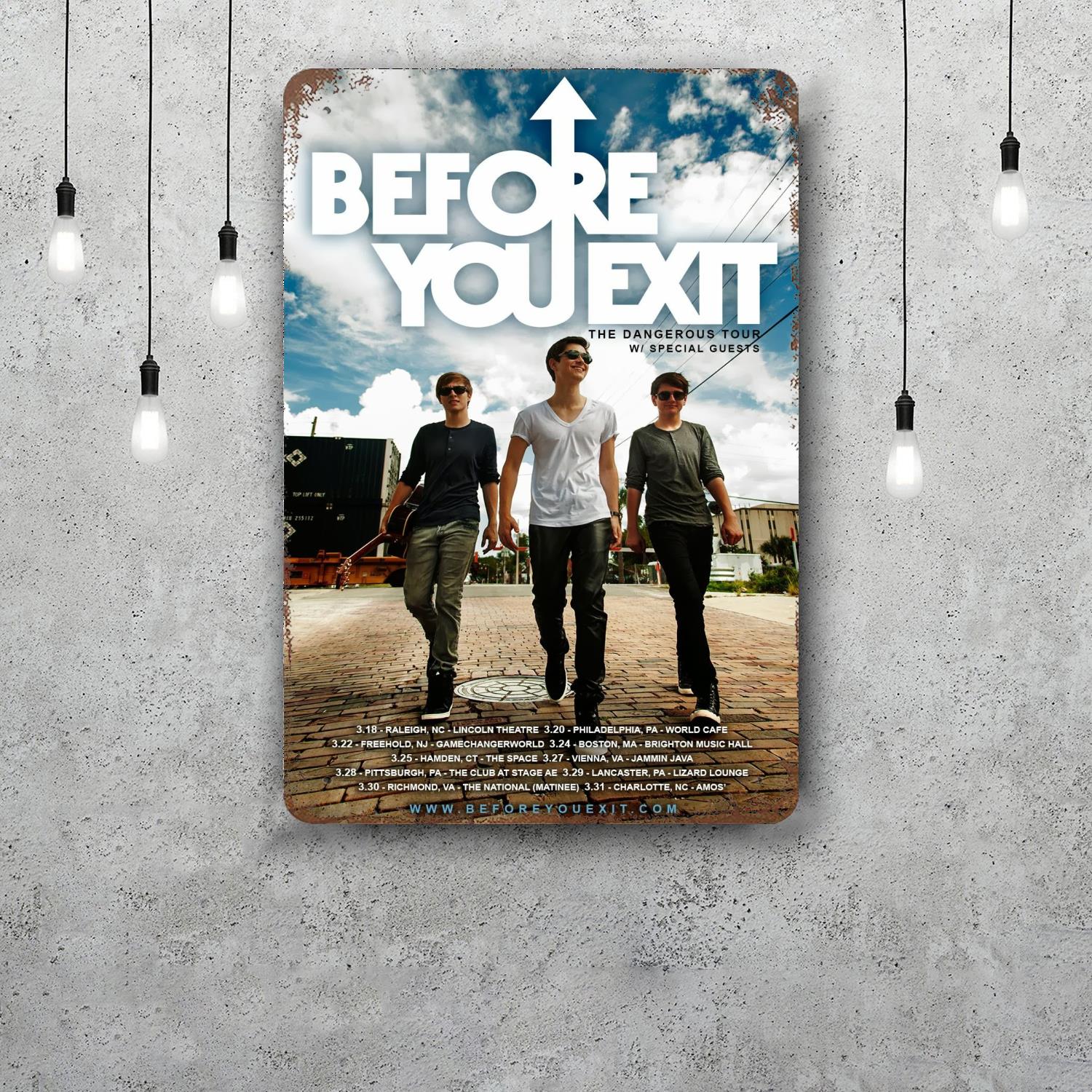 Before You Exit Classic Poster Rusty Metal Plaque Retro Decorative Plate Bar Man Cave Garage Club Metal Sign Wall Decoration 20x30cm（7.8x11.8inch）