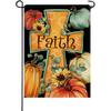 Fall Religious Christian Cross Small Decorative Garden Flag | Autumn Faith Pumpkin Sunflower Yard Lawn Outside Decor, Thanksgiving Seasonal Outdoor Ho