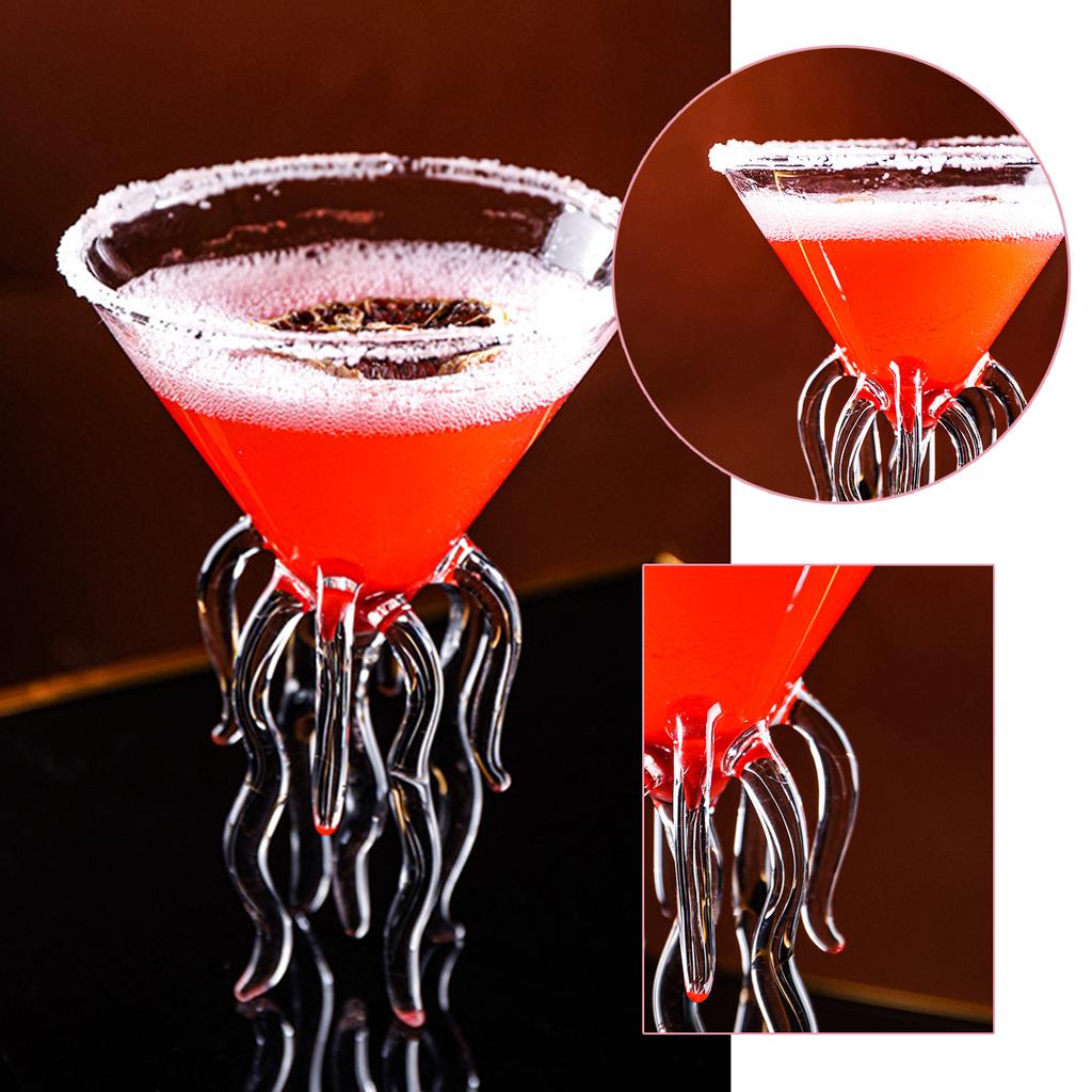 Creative Octopus Cocktail Glass Translucent Jellyfish Drinkware Kitchen Tableware