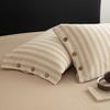 Class A Japanese Style Button Linen Cotton Bed, Premium Cotton And Linen Quilt Cover Kit, Pure Cotton Bedding 4