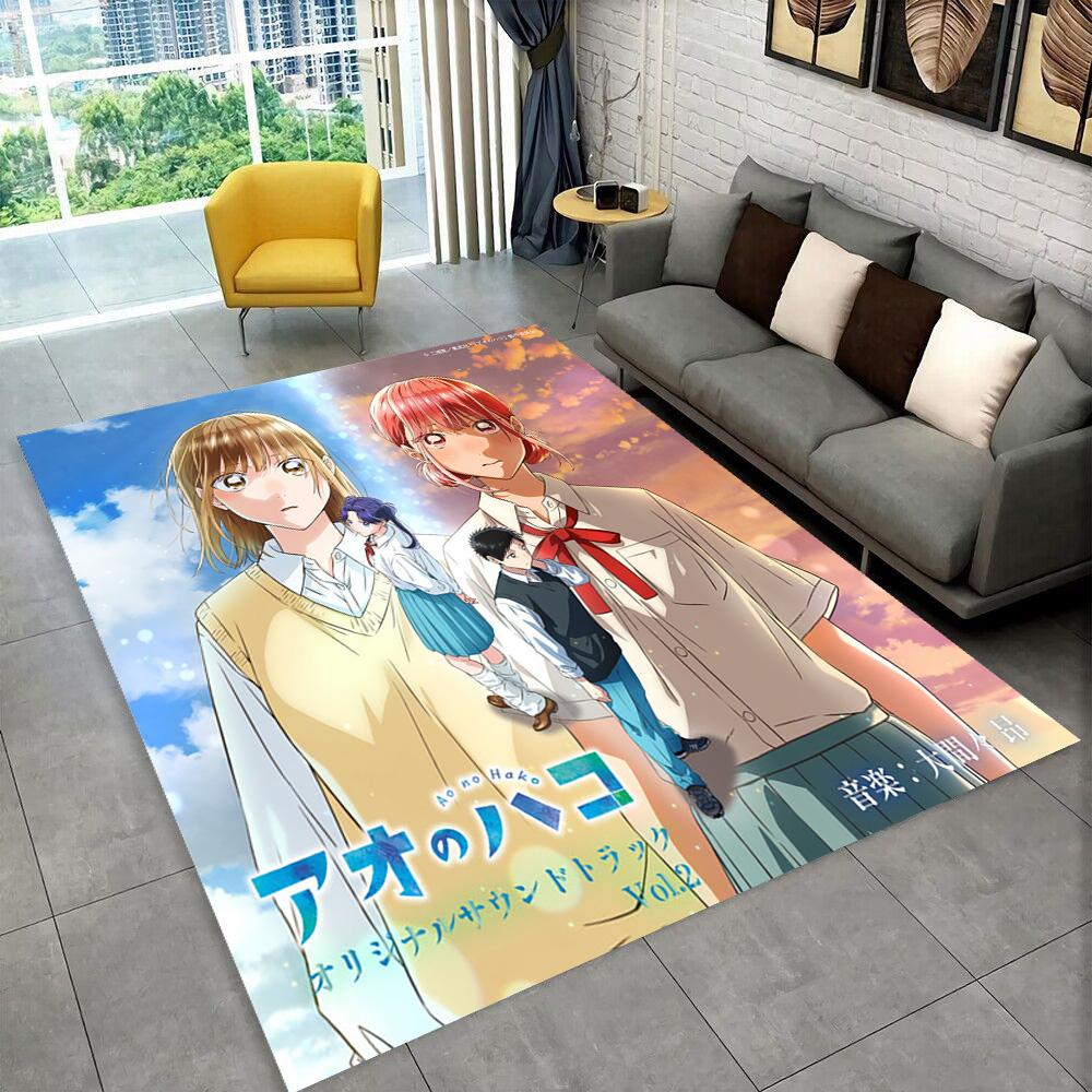 3D Cartoon Blue Box Ao No Hako Love Anime Hina Carpet Rug for Home Living Room Bedroom Sofa Doormat Decor,kid Non-slip Floor Mat