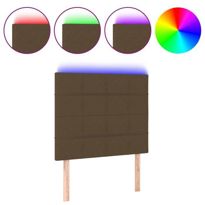 VidaXL LED Headboard Bedroom Furniture Single Bed Accessory Headboard Bed Frame Interior Dark Brown 3122409