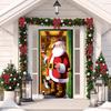 New Christmas Door Cover Merry Christmas Background Banner Xmas Fabric Door Banner Photography Hanging Cover Photo Props Decor