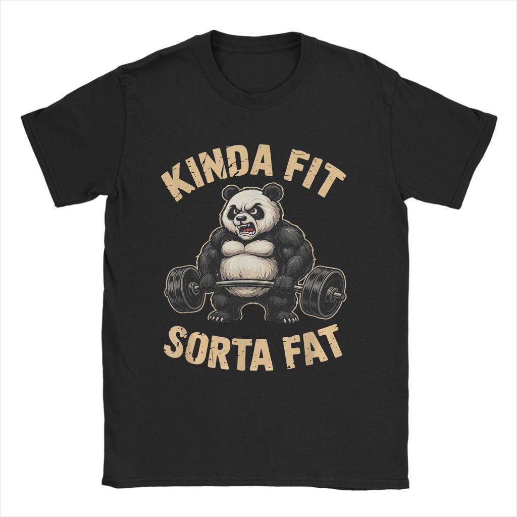 Vtipné Trochu Padnoucí Spíš Tlusté Panda v Posilovně Vzpírání Tričko Unisex Skvělé 100% Bavlna Tričko Kulatý Výstřih Krátký Rukáv Trička