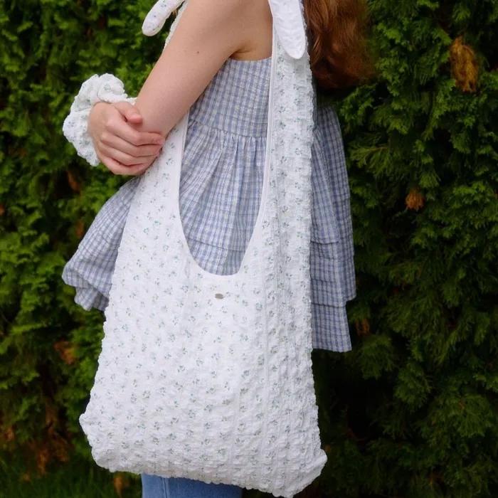 Floral Print Eco Bag + Scrunchie