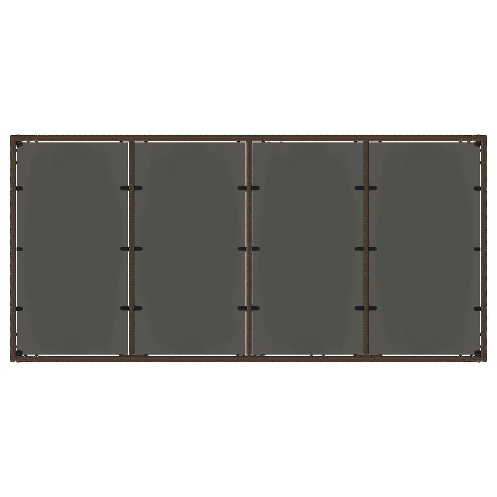 Outdoor Table Set 7 Pcs Poly Rattan