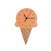 Wooden Ice Cream Shape Wall Clock Arabic Numerals Home Living Room Office Decor
