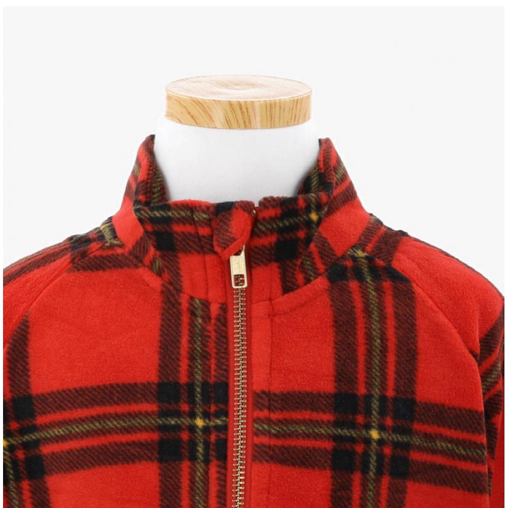 Mini Rodini 2471013742  Check Aop Fleece Jacket  Check Aop Fleece Kids Jacket