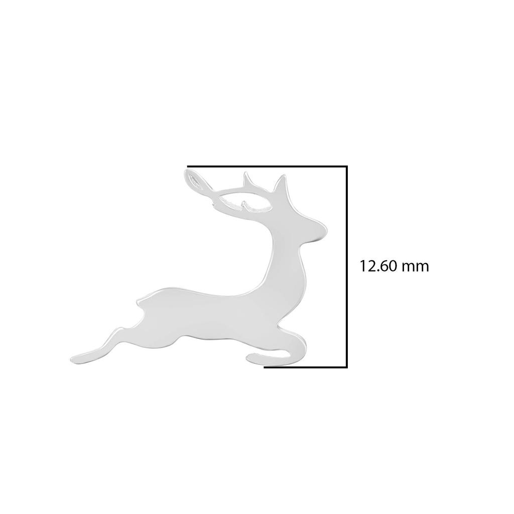 Wildlife Deer Stud Earrings - 925 Sterling Silver