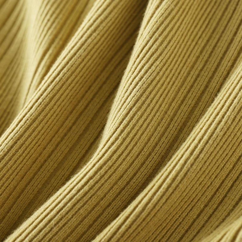 Autumn Winter Solid Color All Match High Waist Knit Sweater Skirt For Women Chic Split Hips Skirts