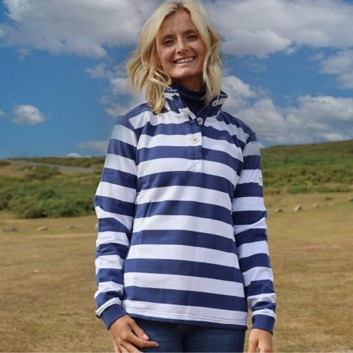 Lazy Jacks Womens/Ladies Button Neck Sweatshirt