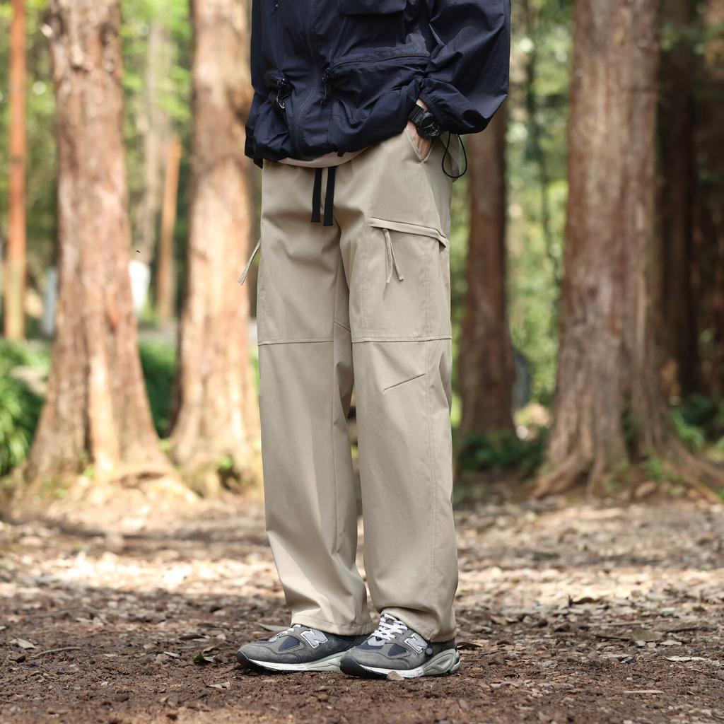 Dingfengbaoluo Men's Sports Casual Pants, Summer Outdoor Tactical Straight-Leg Loose-Fit Fashionable Versatile Trousers, 29033 Black 4XL