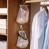 Wall-mounted Clothespin Bag Breathable Washable Laundry Storage Mesh Foldable with Hanger Clothes Pin Holder Travel