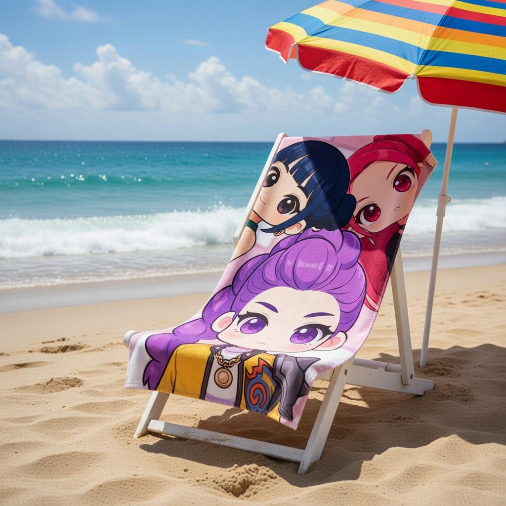 

KPOP Girl Group Beach Towel, Soft Quick Dry High Absorbent for Fans Swimming Pool Beach Decor Home Gift Holiday W30*H60(CM)