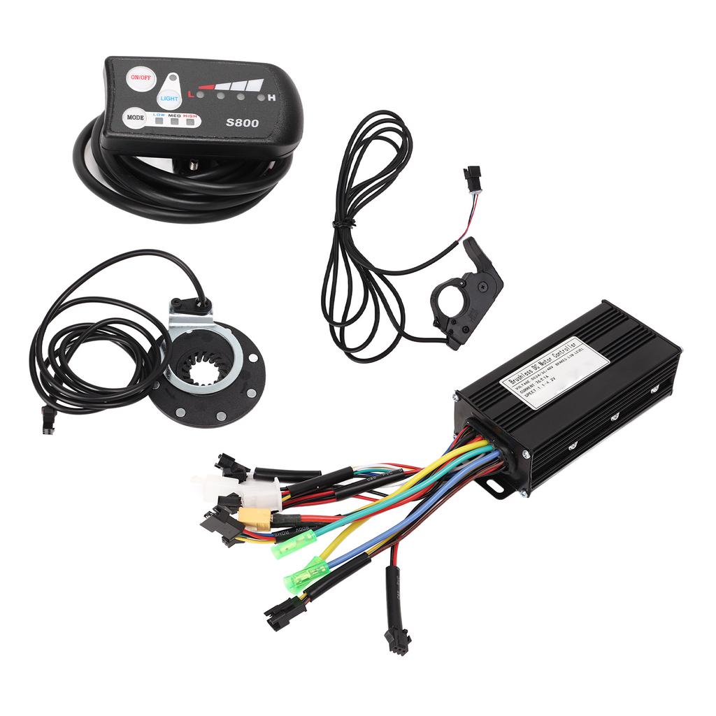 24V 36V 48V Sine Waving Controller Thumb Throttle PAS LED LCD Meter Electric Bike 3 Mode Motor