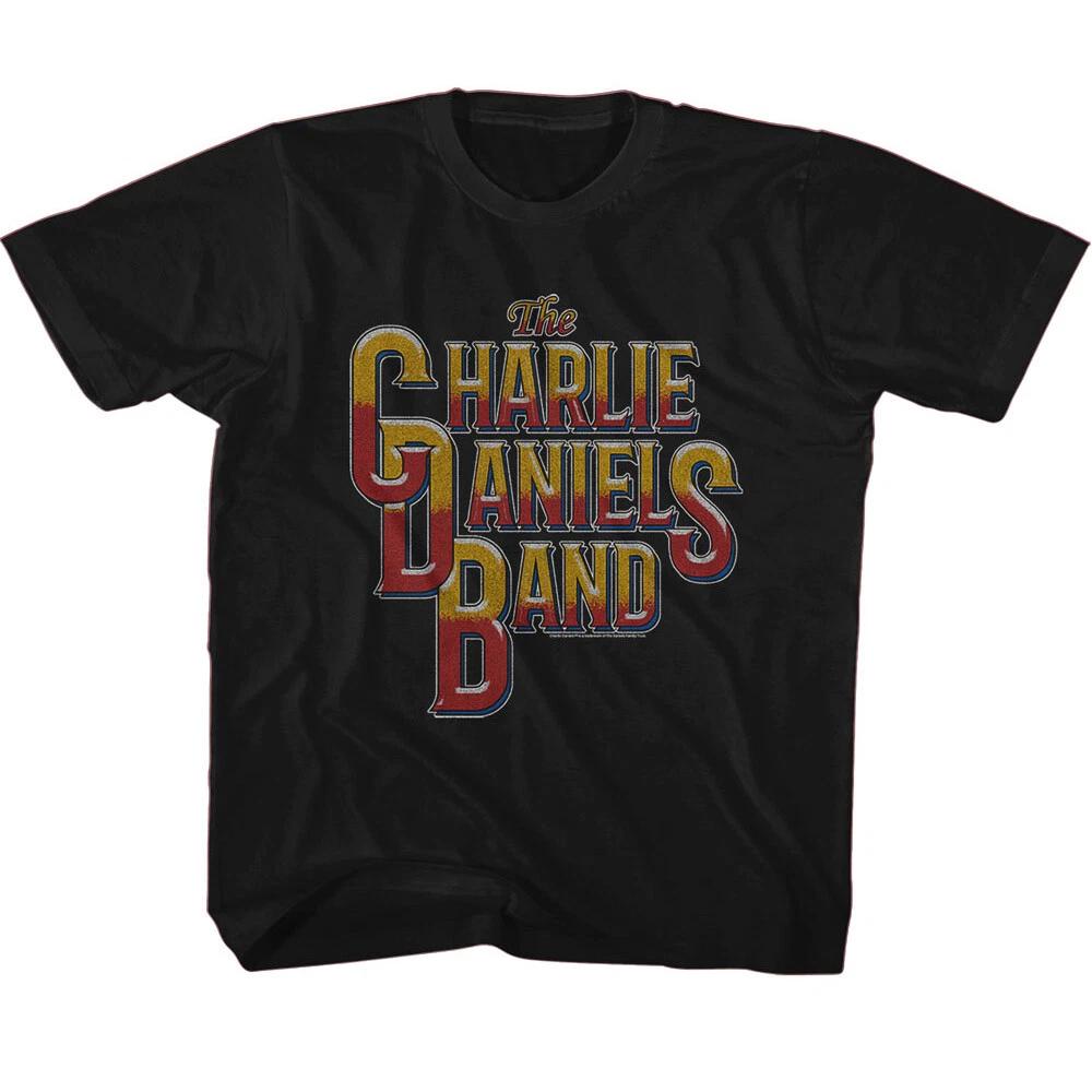 The Charlie Daniels Band Vintage Red & Yellow Logo Youth T Shirt Country Rock