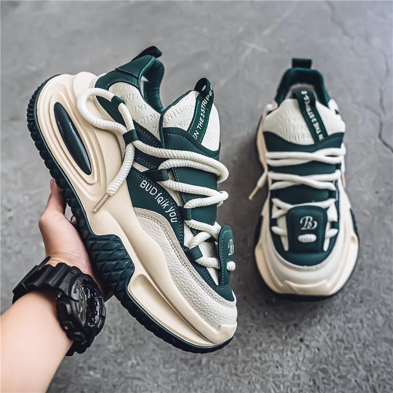 Autumn new thick-soled heightening dad shoes comfortable soft-soled sports and leisure shoes