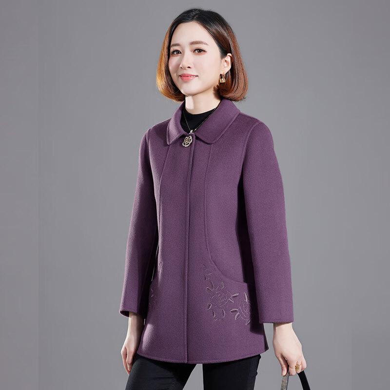 Women's Autumn/Winter 100% Wool Double-Sided Short Coat