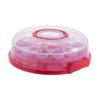 Cake Carrier with Lid Portable Pie Cupcakes for Party Cupcake Picnic Red