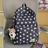 Schoolbag Handsome Mijia New College Style Star Printed Backpack Female Students Large Capacity Lightweight School Bag Junior High School Backpack