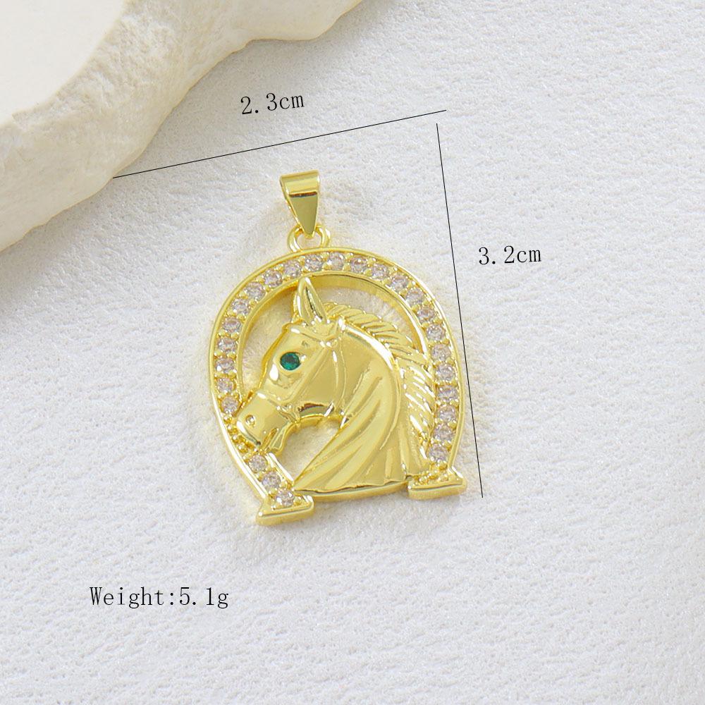 European & American Zircon Horse Series Jewelry: Copper Pendants, DIY Bracelets, Necklaces, Earrings