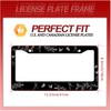 Black White Hummingbird License Plate Frame Leaves Floral Flowers License Plate Frames Funny Auto Accessory Stainless Steel Birds License Plate