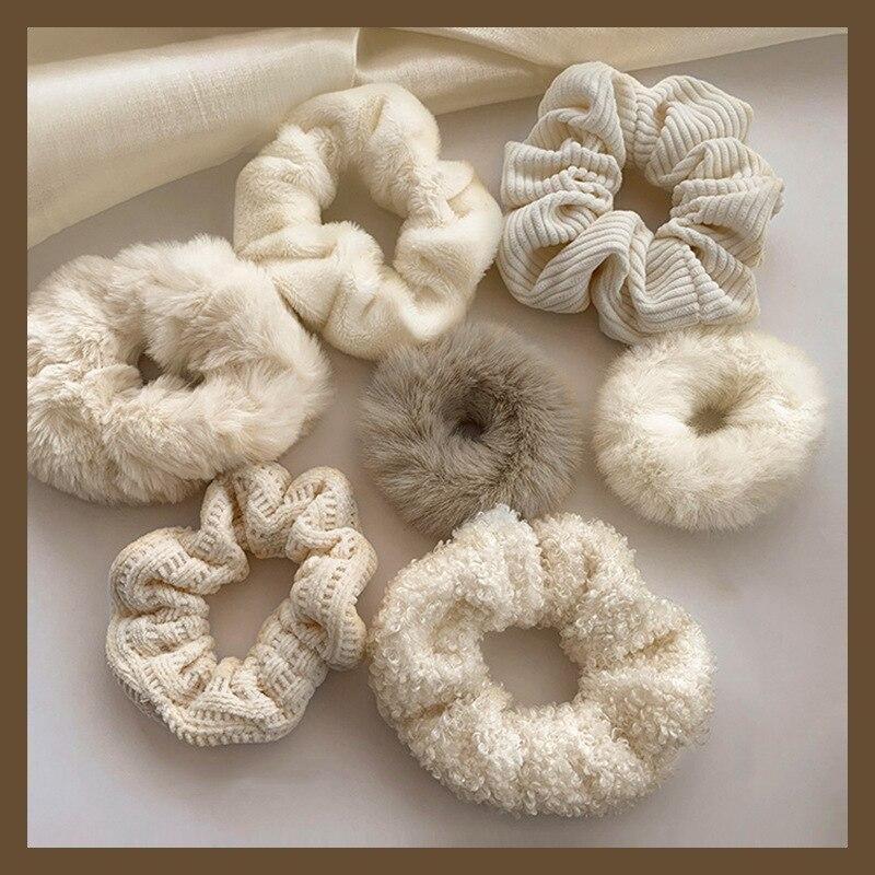 

Осень-зима, плюшевые эластичные ленты для волос, корейские простые элегантные резинки для волос, головные уборы для девочек и женщин, аксессуары для волос