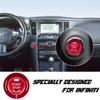 Engine Push Start Stop Button Cover for Infiniti Q50L QX50 Q50 QX56 Q60 QX70 Q70L QX80 QX30, Ignition Button Decoration Trim & Ring Protector
