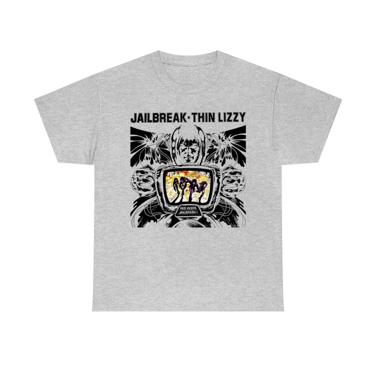 Jailbreak - Thin Lizzy Metal Rock Gray T-shirt Unisex S-5XL, Graphic Tee S