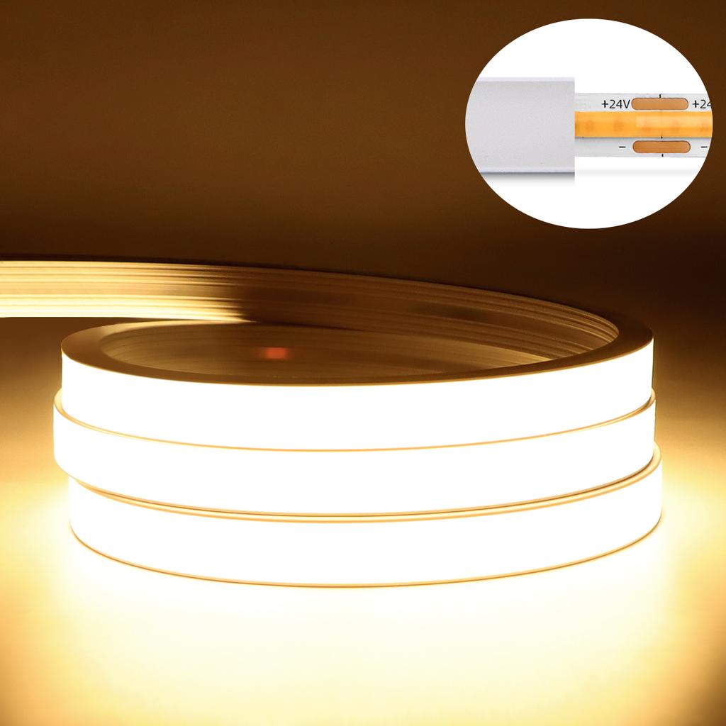 DC24V COB LED Neon Light Strip Silica Gel Tape Tuya Smart WiFi APP Dimmable Wireless Control Closet Room Backlight Night Lamp