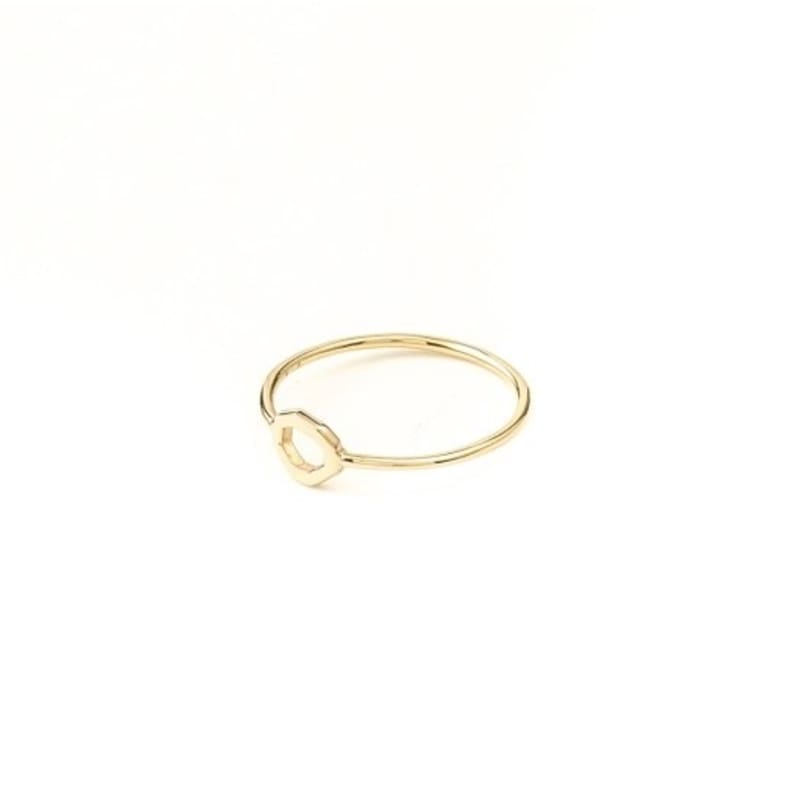 Felt&Son Small Heptagon Line Ring (14k Gold)