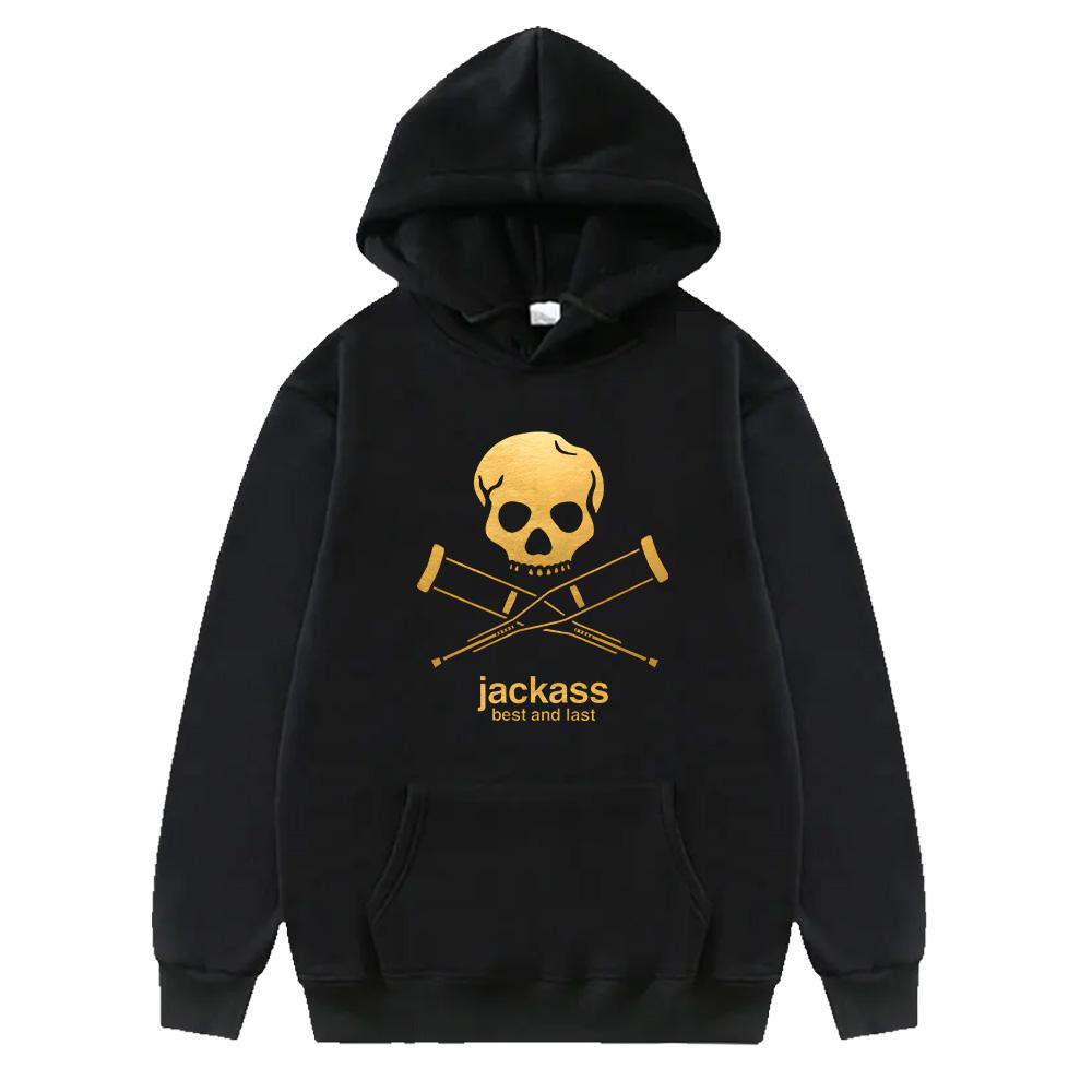 

Новые Худи Jackass Лучшие и Последние Модные Логотипы Женские Мужские С Длинным Рукавом Повседневные Уличная Одежда Хай-стрит Унисекс Повседневные Свободные Толстовки XS чёрный
