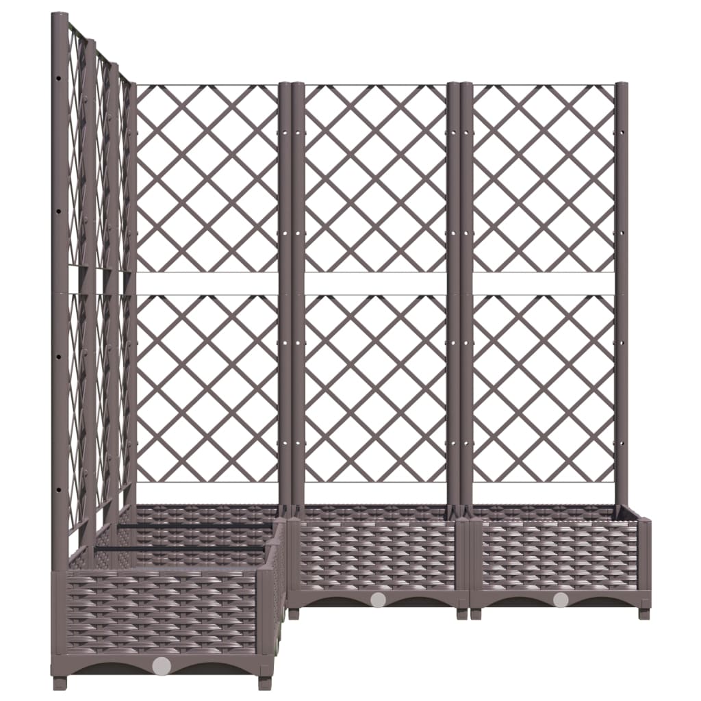 Vidaxl Donica Ogrodowa Z Kratką, Brązowa, 120X120X121,5 Cm, Pp