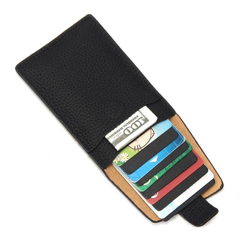 Ultra-thin Genuine Leather Women's Multi-card ID Holder
