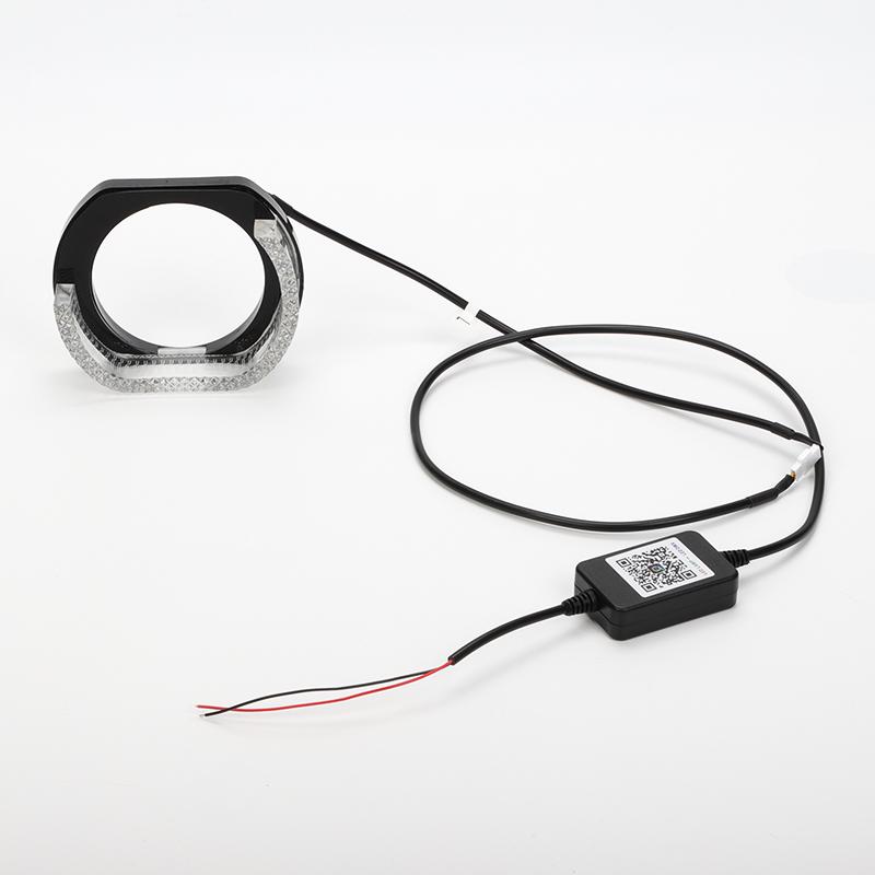 2pcs 5D Led Crystal Angel Eyes Led Angel Eyes Halo Rings 2.5" 3" Car RGB Projector Lens Masks Car Accessories App Control DRL