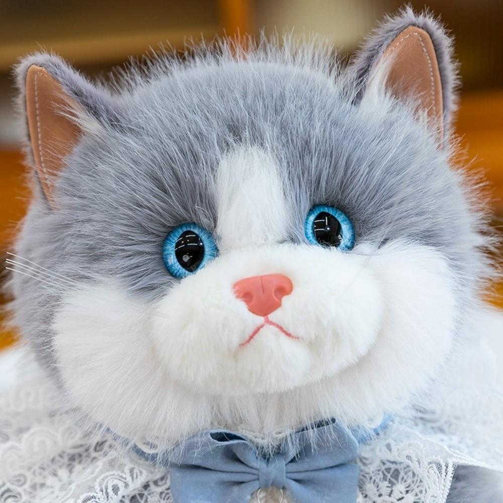 New Realistic Cat Simulated Puppet Cat Backpack Soft Fluffy Cute Cartoon Backpack School Bags Daypack