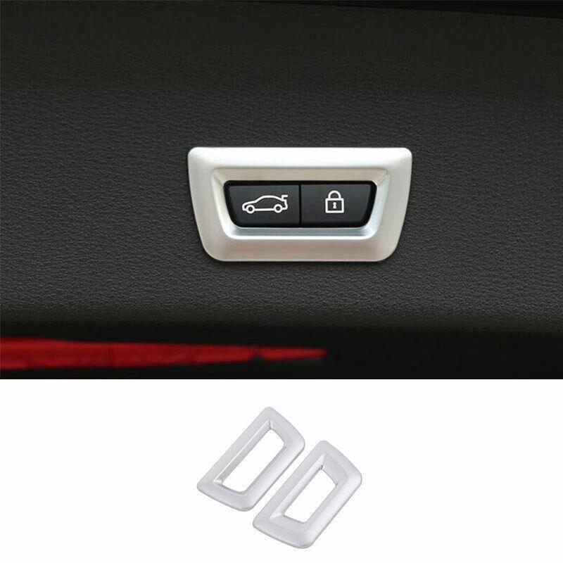 For BMW X3 G01 X4 G02 2018- Silver Electric Tailgate Button Frame Trim 2PCS