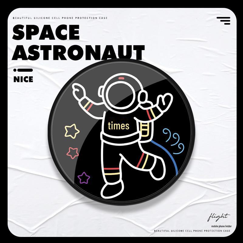 Black Universal Folding Lazy Stand – Personalized Mobile Back Cover & Desktop Holder for Easy Viewing