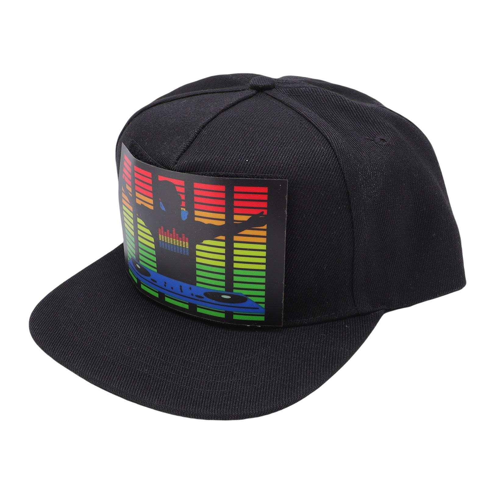 

LED Hat Light Up Baseball Cap Sound Activated Luminous Hat for Party Club Festival Stage Performance JHC03