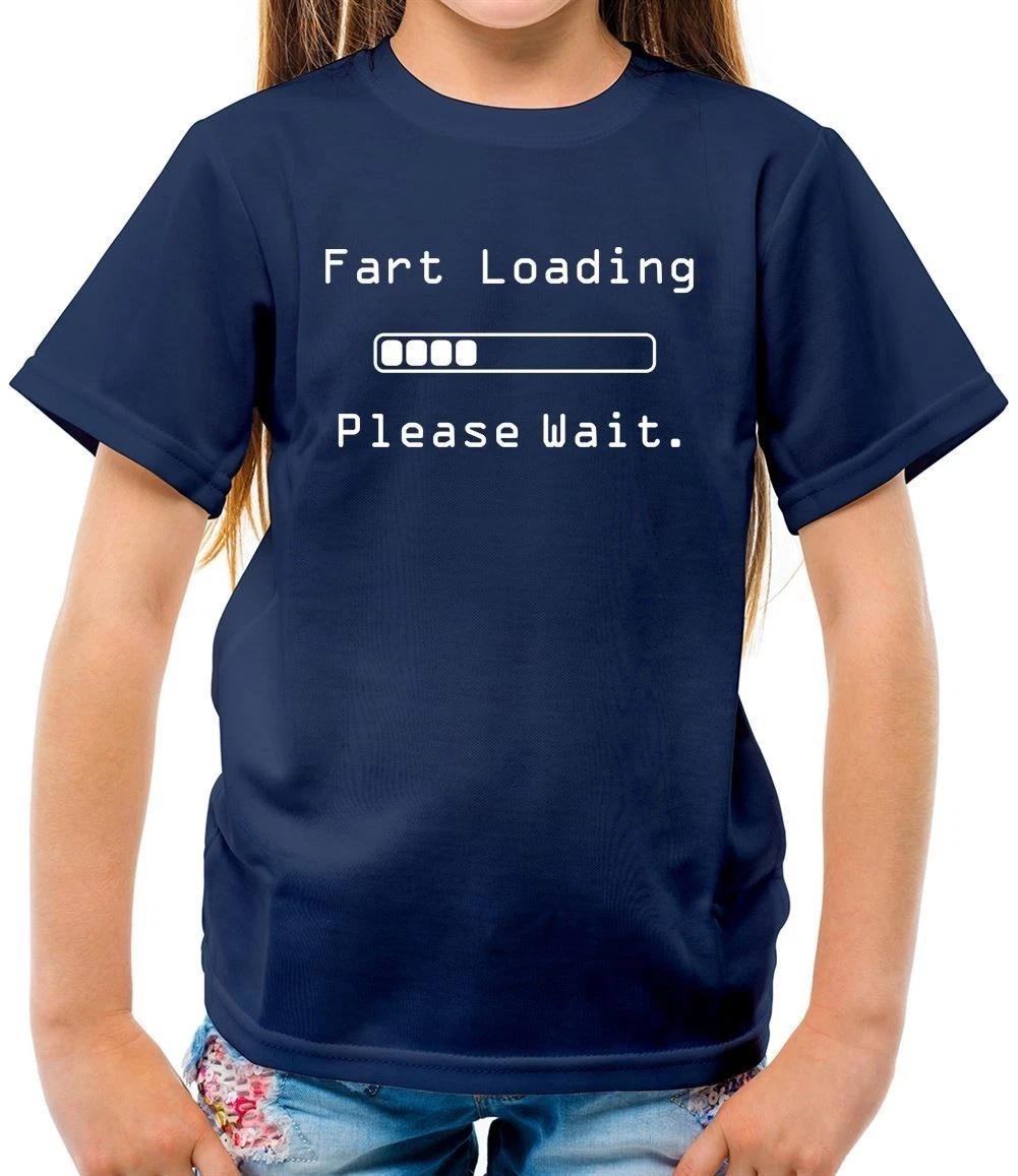 Fart Loading Please Wait - Kids Boys Girls T-Shirt Tees Top Fart Trump Pump Funny Peter 160