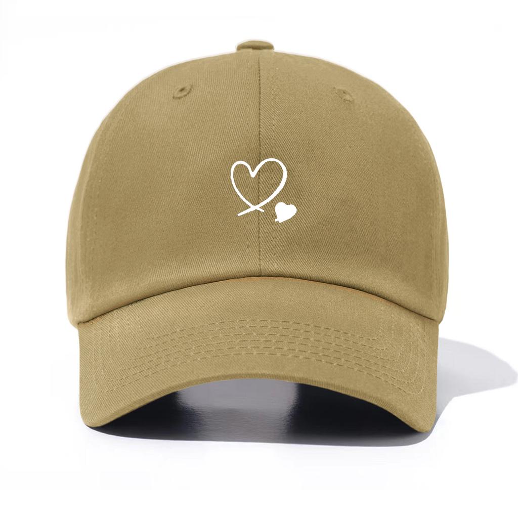 1 Stück Baseballkappe mit Herzmuster für Herren Damen Klassisch Lässig Stilvoll Perfektes Geschenk für Familien und Freunde