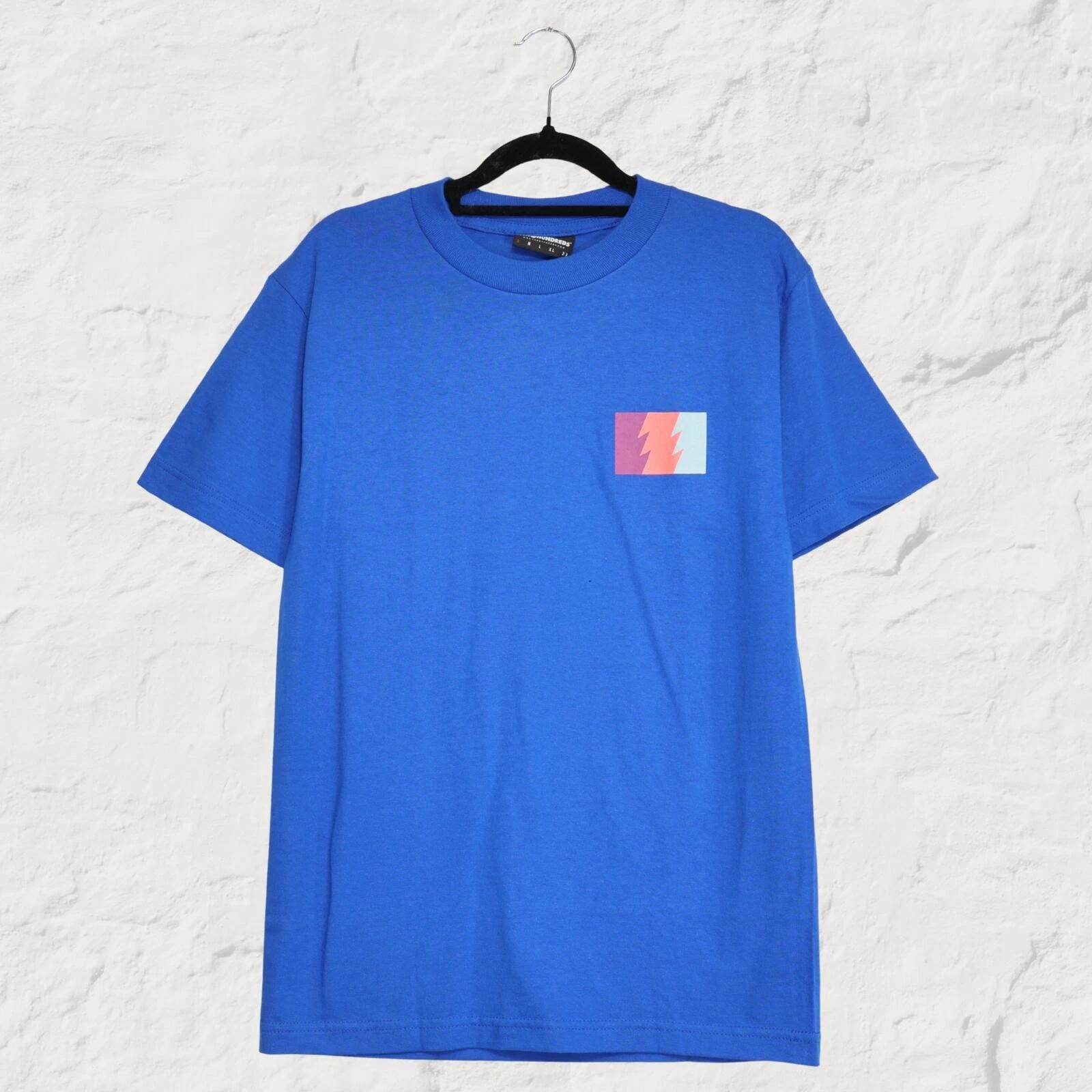 The Hundreds Wildfire Flag Graphic Tee Cobalt Blue Skatewear S M